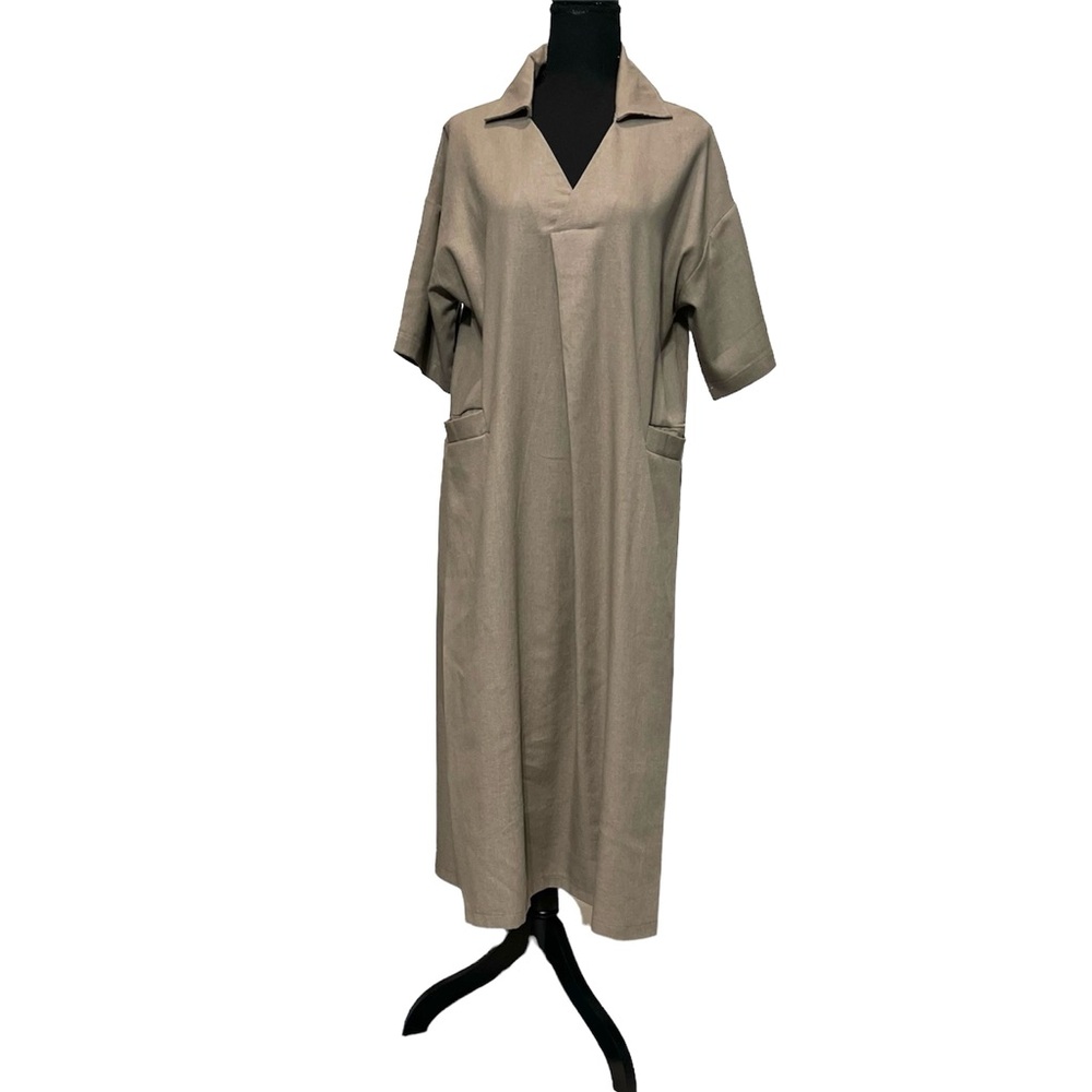 Sophisticated oversized loose fit gray dress Size Medium NWOT